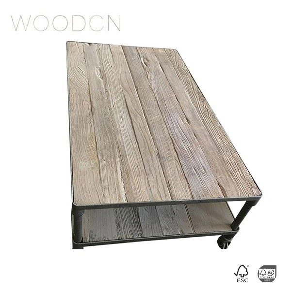 Recycle Old Elm Solid Wood Dining Table Factory