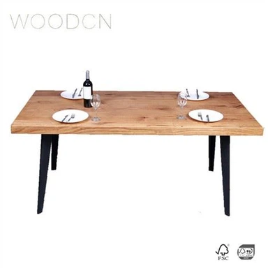 Laparans Oak Wood Dining Table Pou Restoran