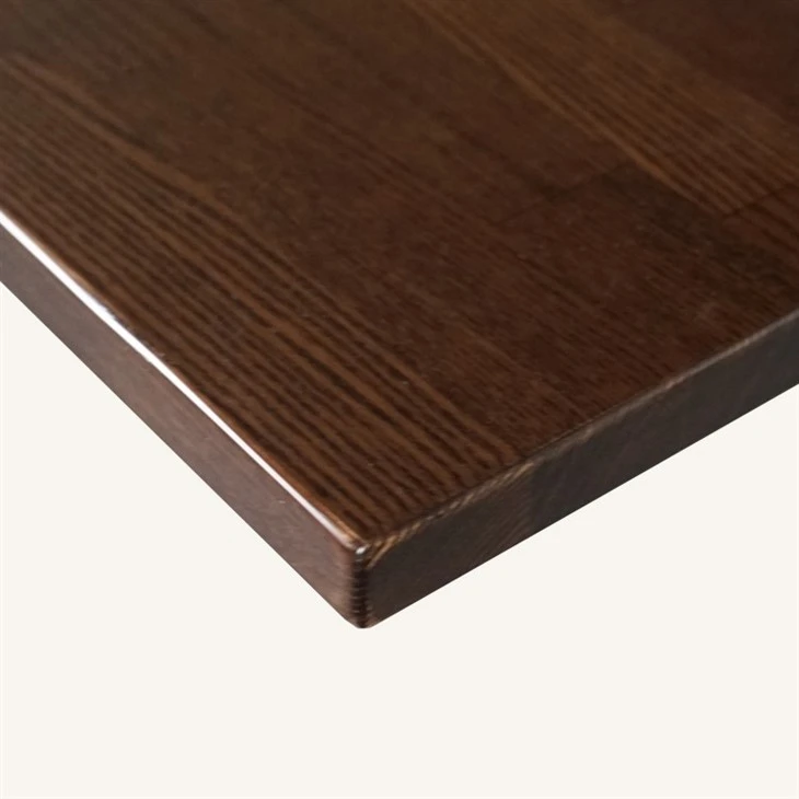 Ash Wood Butcher Block Dining Table in Walnut Color Supplier high quality