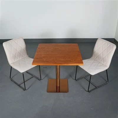 Ash Wood Square Butcher Block Gastronomie Table nan Cherry Koulè Founisè