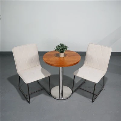 Solid Beech Wood Gastronomie Table nan koulè Cherry