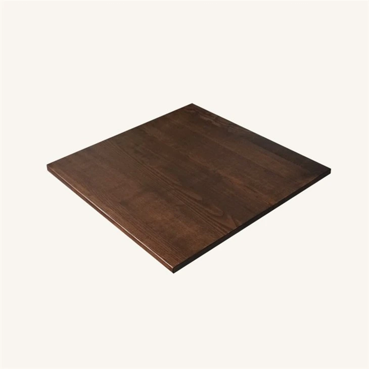Solid Ash Wood Square Coffee Table Top in Walnut Color Supplier suppliers