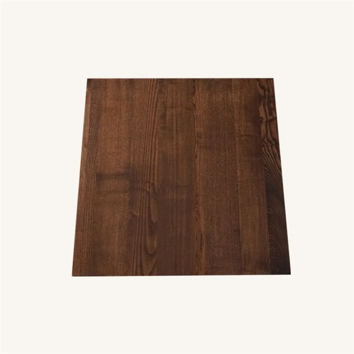 Solid Ash Wood Square Coffee Table Top in Walnut Color Supplier best